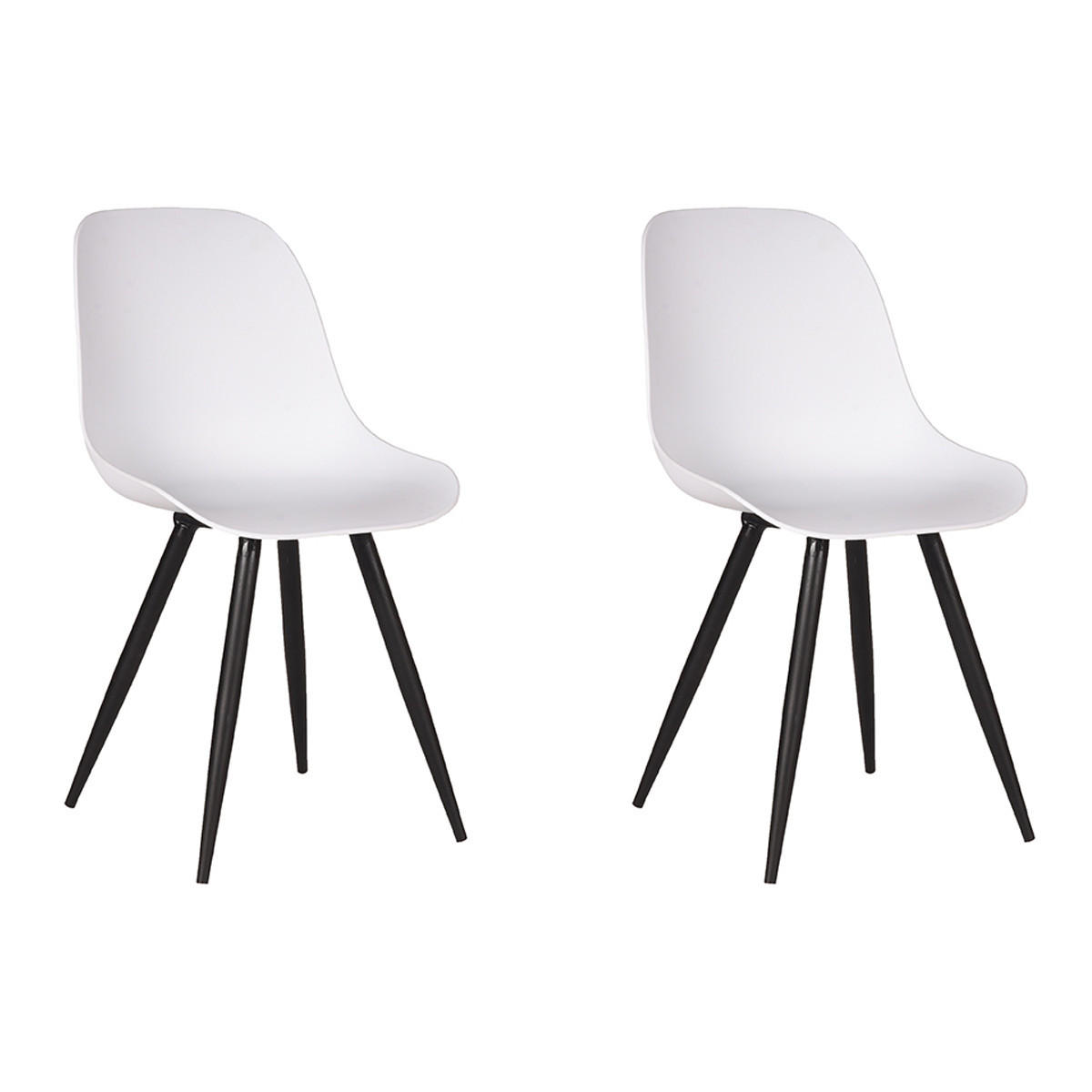 ESSZIMMERSTUHL Monza Weiß 54/46/88 cm 2er-Set - Weiß, Kunststoff (46/88/54cm) - LABEL51