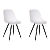 ESSZIMMERSTUHL Monza Weiß 54/46/88 cm 2er-Set - Weiß, Kunststoff (46/88/54cm) - LABEL51