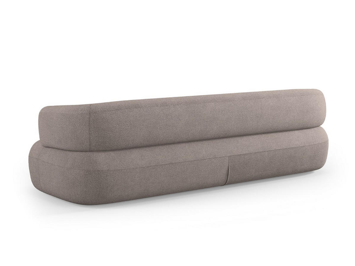 SOFA Jenny aus Boucle hellbraun 4 Sitzplätze - Hellbraun, Textil (90/73/226cm) - Micadoni