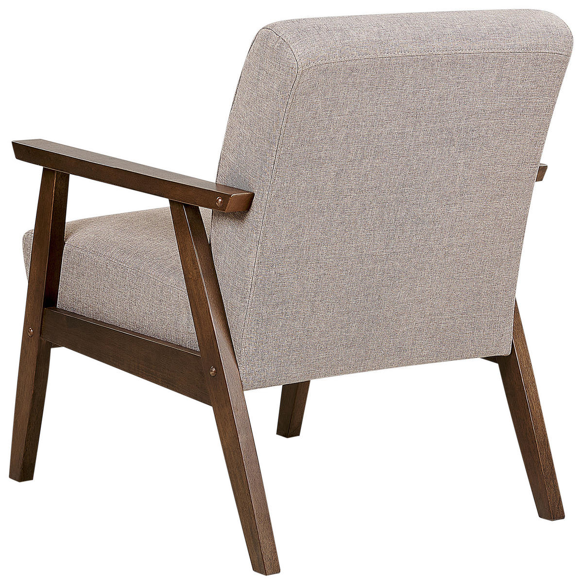 SESSEL taupe/dunkelbraun Retro-Design Asnes - Beige/Dunkelbraun, Textil (62/80/80cm) - Beliani