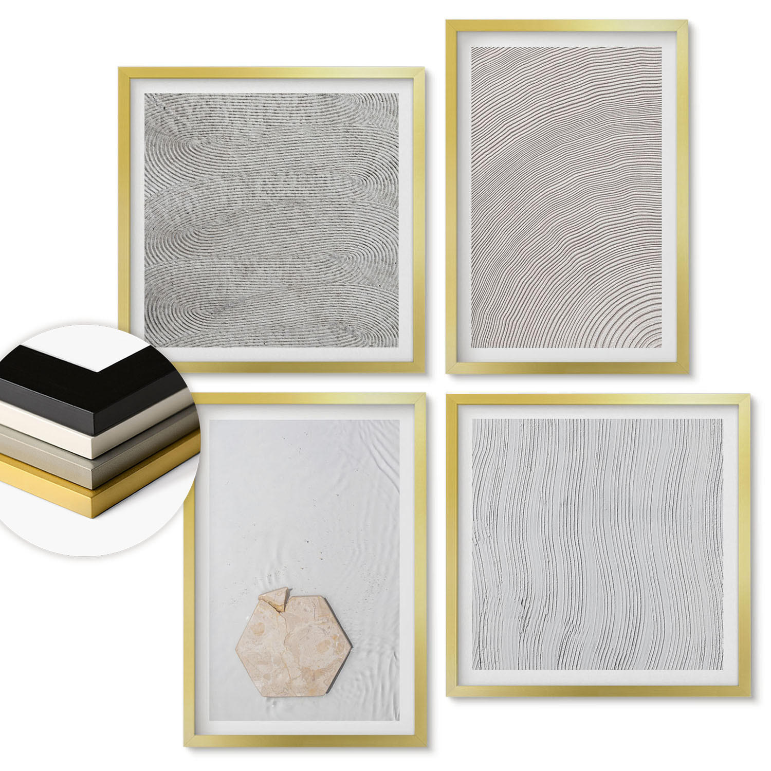 ArtPrintCave Wandbilder Gold 50x50 cm