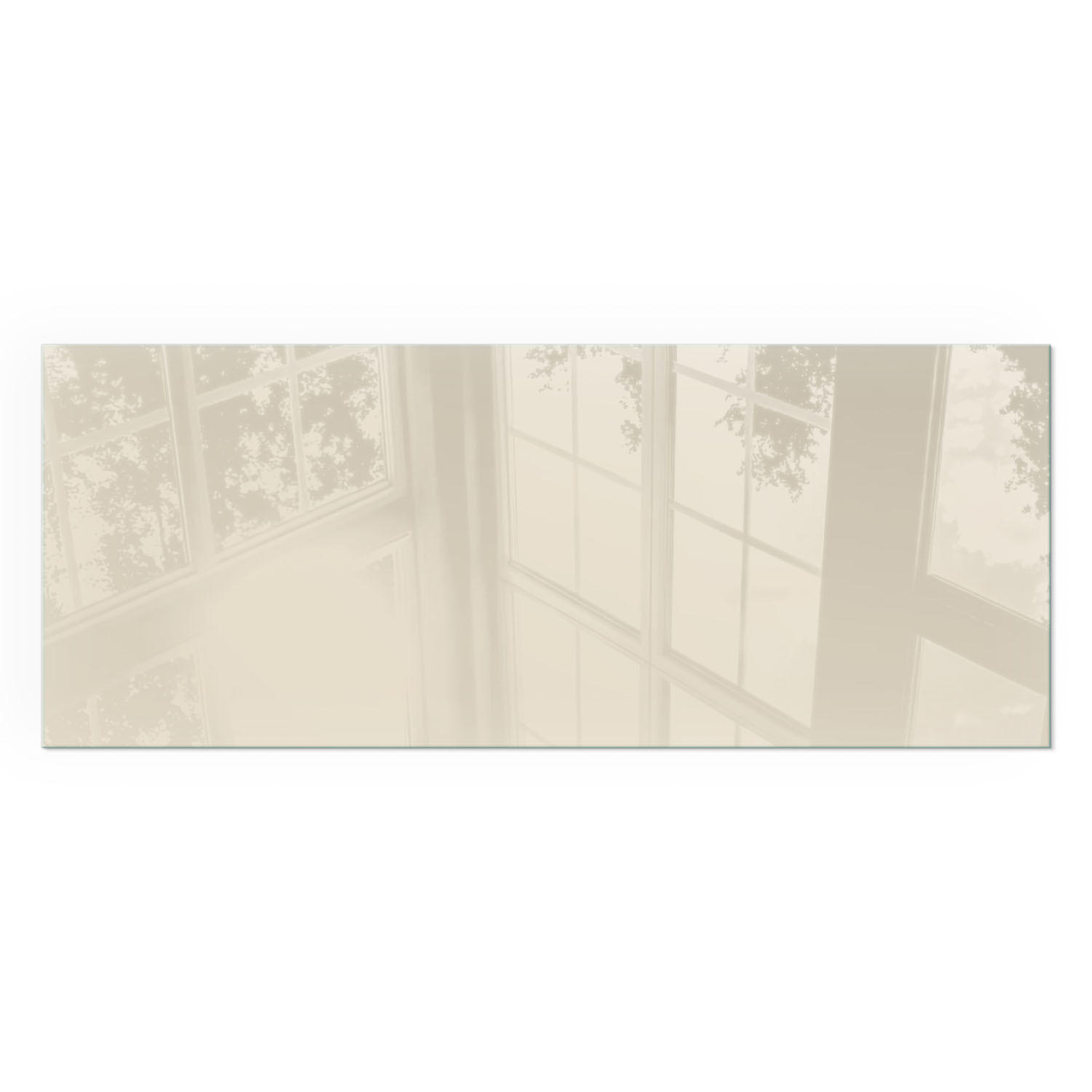 GLASPLATTE für Kamin 125x50 cm - Gelb, Glas (125/50/0.4cm) - TULUP