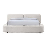 BETT mit Bettkasten - 2 Personen - Stoff - Beige - Beige, Textil (160/200cm) - Vente-Unique