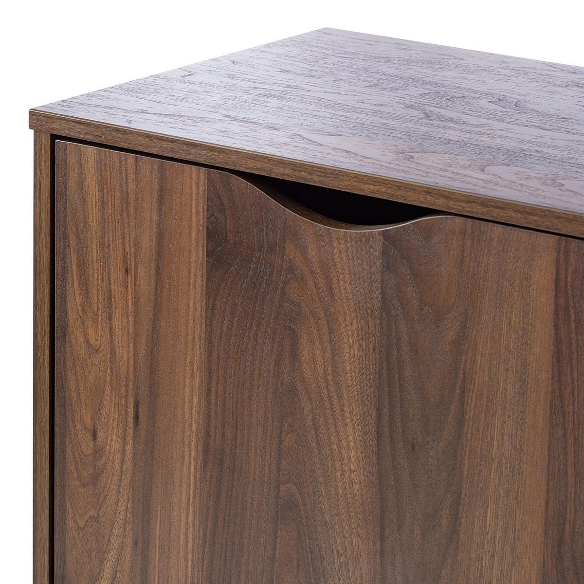 SIDEBOARD - Walnuss Dekor - Walnussfarben/Schwarz, Holzwerkstoff (147/82/39cm) - home24