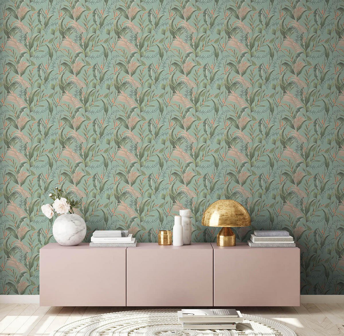 VLIESTAPETE Bunt 53/1005 cm - Türkis, Textil (53/1cm) - KUNSTLOFT