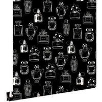 TAPETE Parfumflaschen 53 cm x 10.05 m - Schwarz, Papier (53/1000cm) - ESTAhome