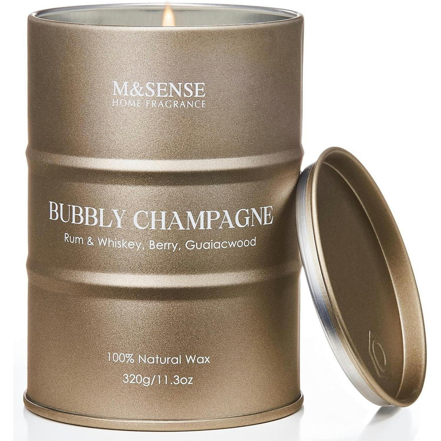 DUFTKERZE Bubbly Champagne 320g - Bronzefarben, Paraffin (10.5cm)