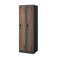ZWEIFACH-PUTZSCHRANK KACPER II 180x60x50 cm - Anthrazit/Nussbaumfarben, Metall (60/180/50cm) - Jan Nowak