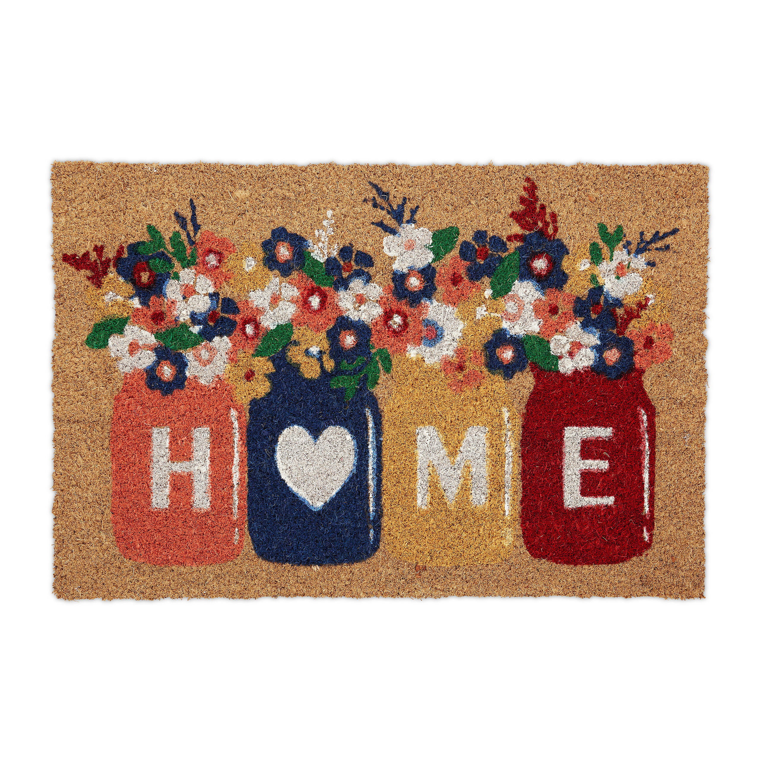 FUSSMATTE - Multicolor, Kunststoff/Textil (60/40cm) - Relaxdays