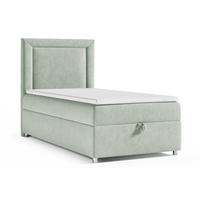 BOXBETT mit Bettkasten Trinity K-3 SINGLE Bonellfederkern inkl. Topper - Mintgrün, Holz/Holzwerkstoff (100/200cm) - Best For Home