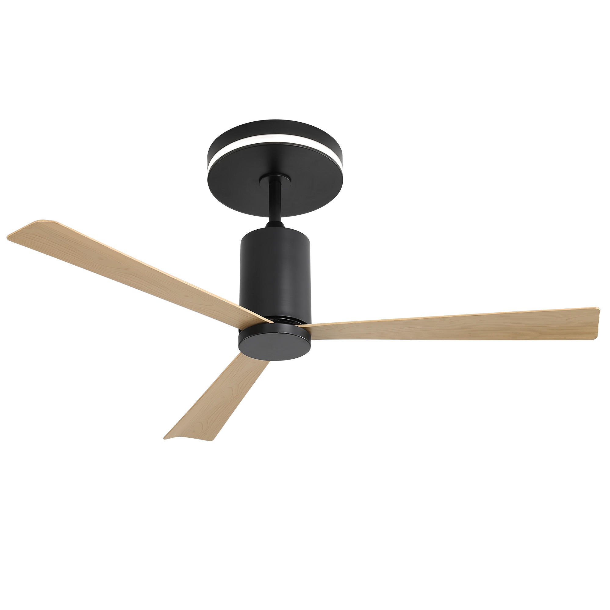 DECKENVENTILATOR DE-16329 flach mit LED & reversibel Nickel - Naturfarben, Kunststoff (132/132/65.5cm) - ComfortXL