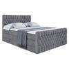 BOXSPRINGBETT SERENE-Z KING - 140 x 200 - H3/H4 - Dunkelgrau - Dunkelgrau, Holzwerkstoff (140/200cm) - ALTDECOR