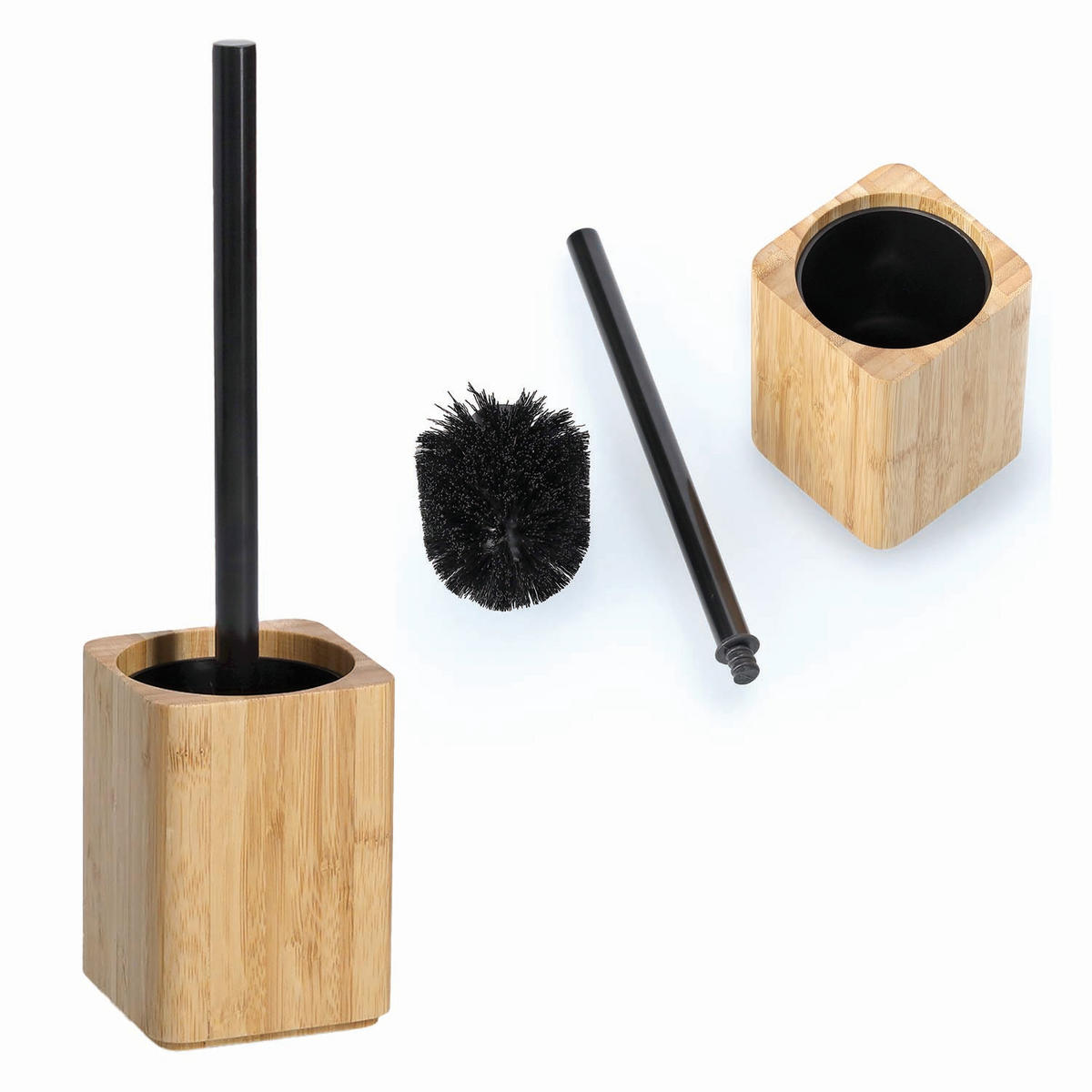 BADACCESSOIRES aus Bambus, 5-teiliges Set - Naturfarben, Holz (9.5/35.5/9.5cm) - Zeller Present