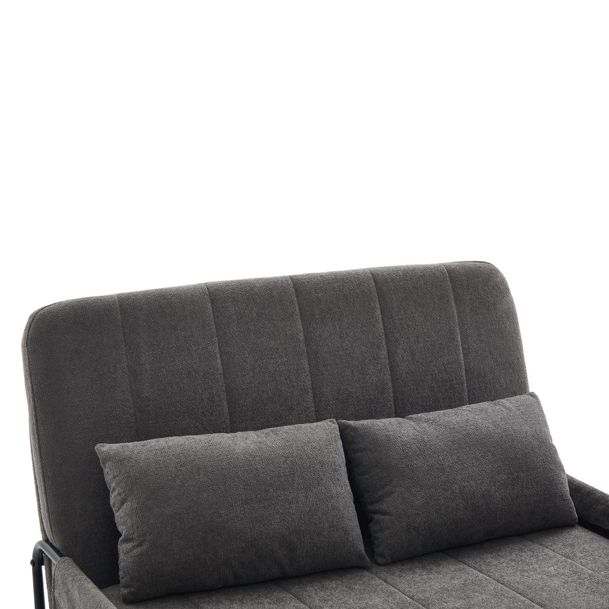 SCHLAFSOFA 2-Sitzer umbaubar mit Metallgestell, DE-42601, Grau - Grau, Metall (104/92/85cm) - ComfortXL
