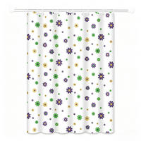 DUSCHVORHANG – 180 x 200 cm – inklusive Haken - Multicolor, Kunststoff (180/200cm)