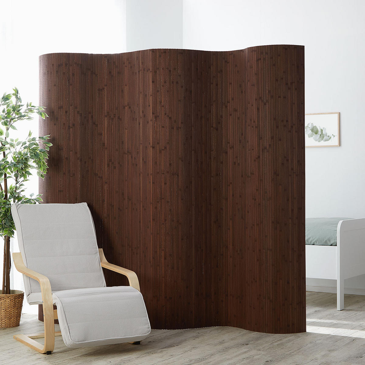 PARAVENT 250/200 cm Braun Raumteiler - Braun, Naturmaterialien (250/200/1cm) - Homestyle4u