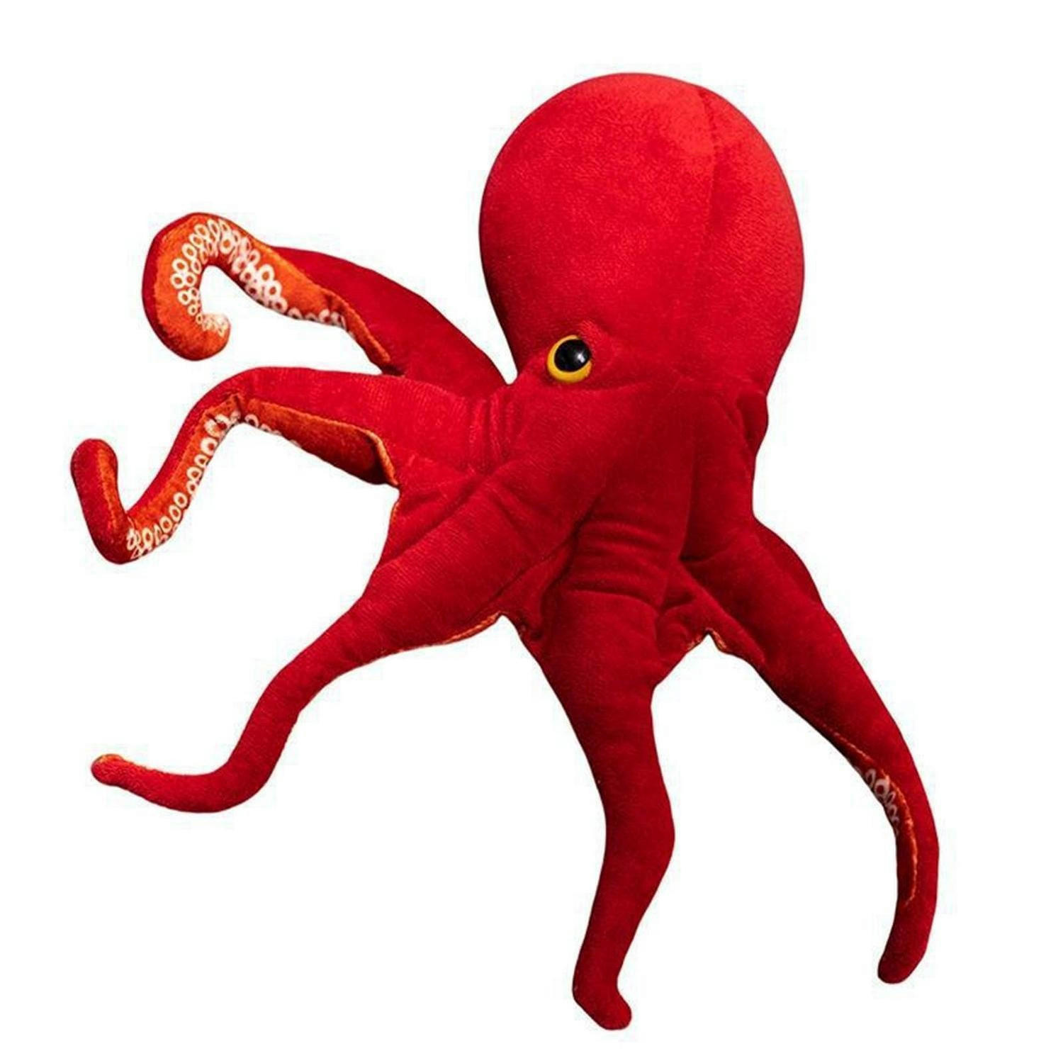 KUSCHELTIER Oktopus Rot 40 cm - Rot, Textil (10/15cm)
