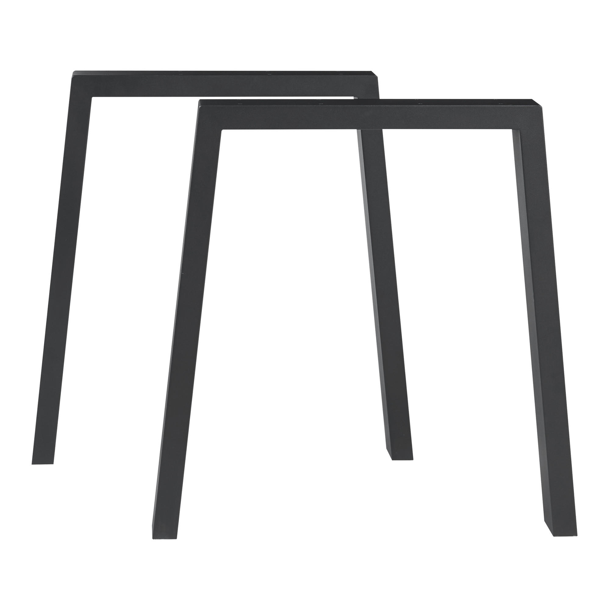 Thumbnail - [en.casa] Tischgestell-Set, Schwarz, Metall, 70x72x8 cm, Esszimmer, Tische, Esstische, Tischsysteme