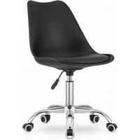 BÜROSTUHL, ergonomisch, drehbar, Stoff Sitzfläche, ohne Armlehnen, VERSTELLBAR, in Schwarz - Schwarz, Textil (48/94/43cm) - Best For Home