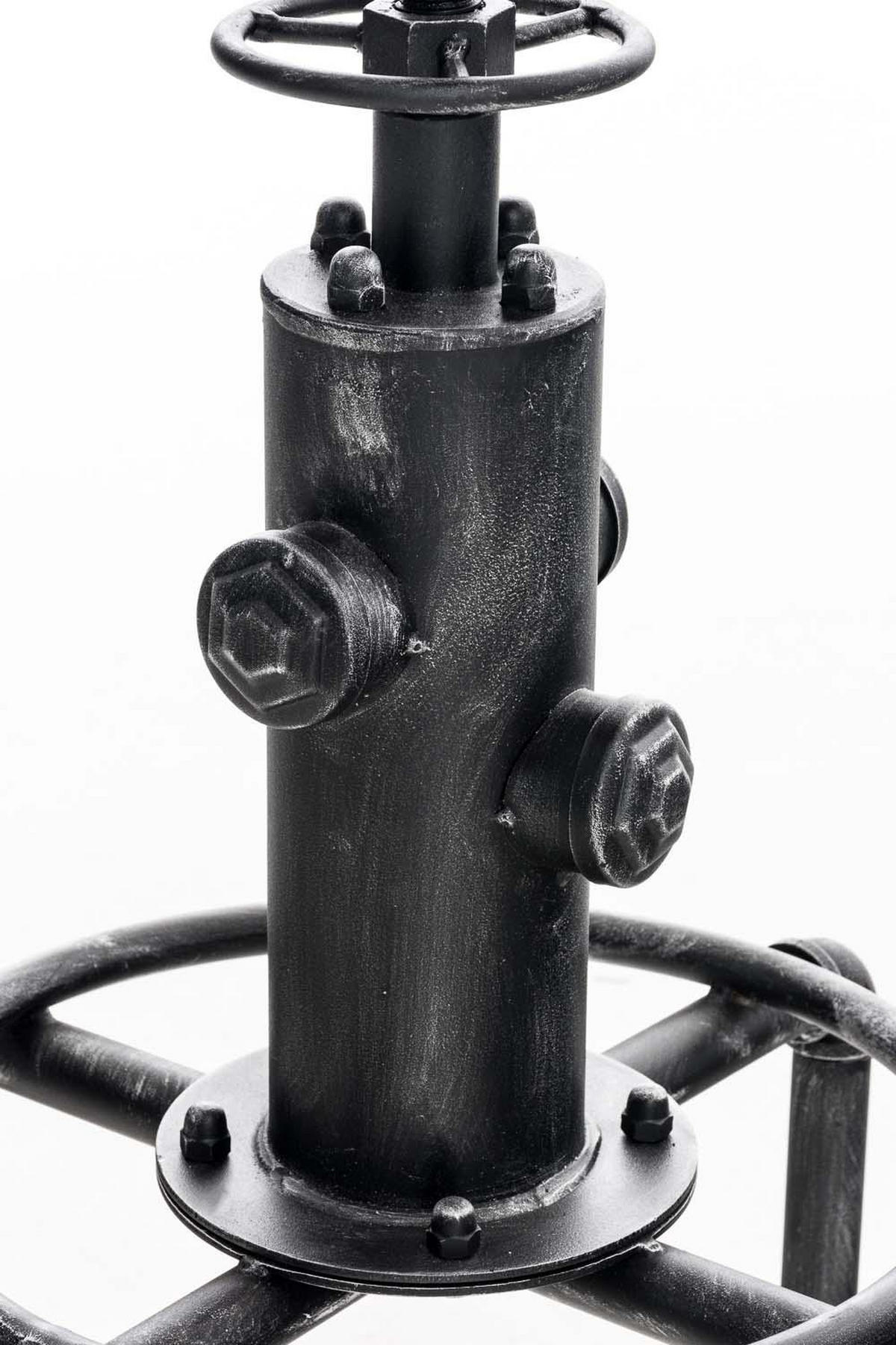 BARHOCKER Metall Antik Silber - Silberfarben, Metall (33/59/33cm) - CLP