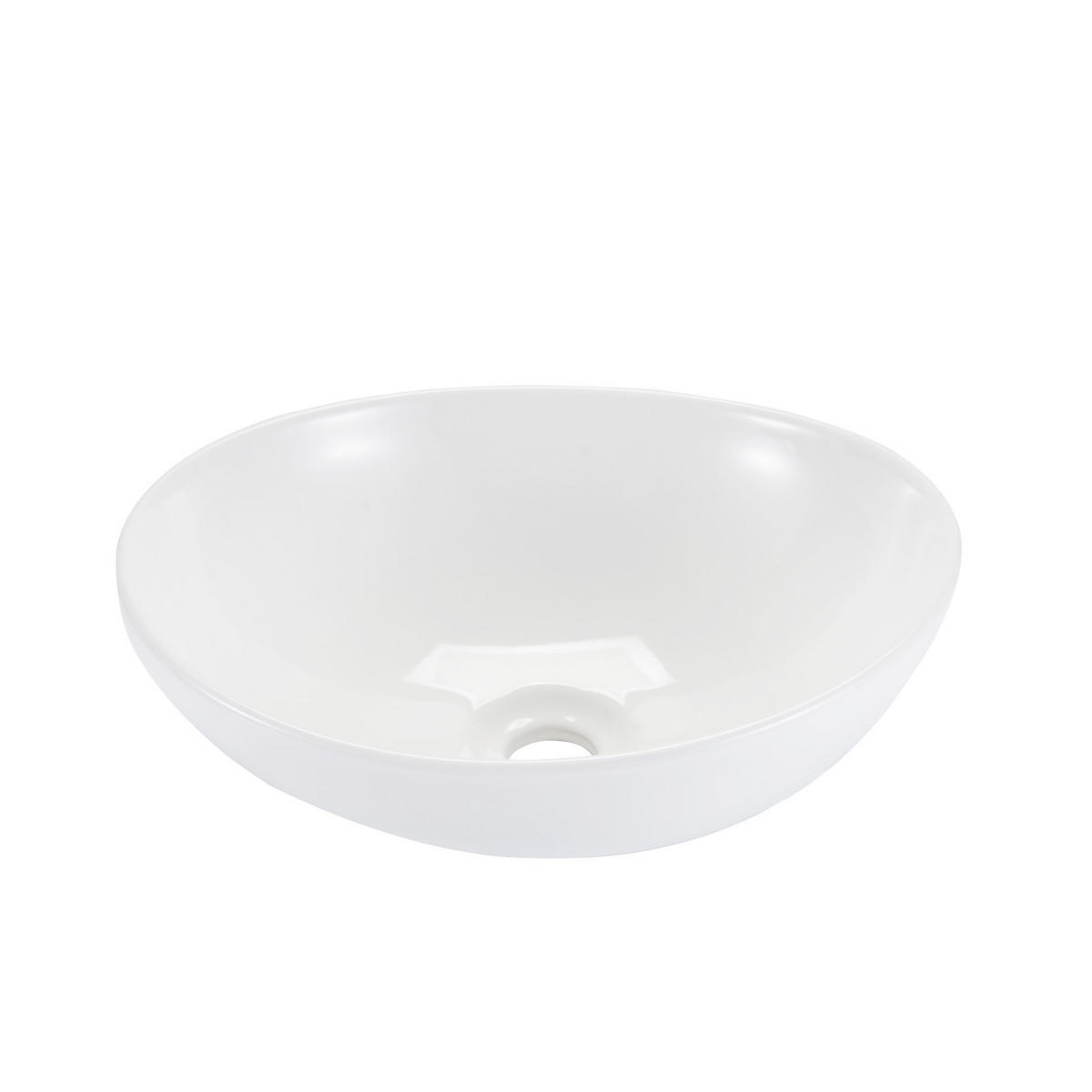 WASCHBECKEN Weiß 37/13.5/48 - Weiß, Keramik (37/13.5/48cm) - ZMH