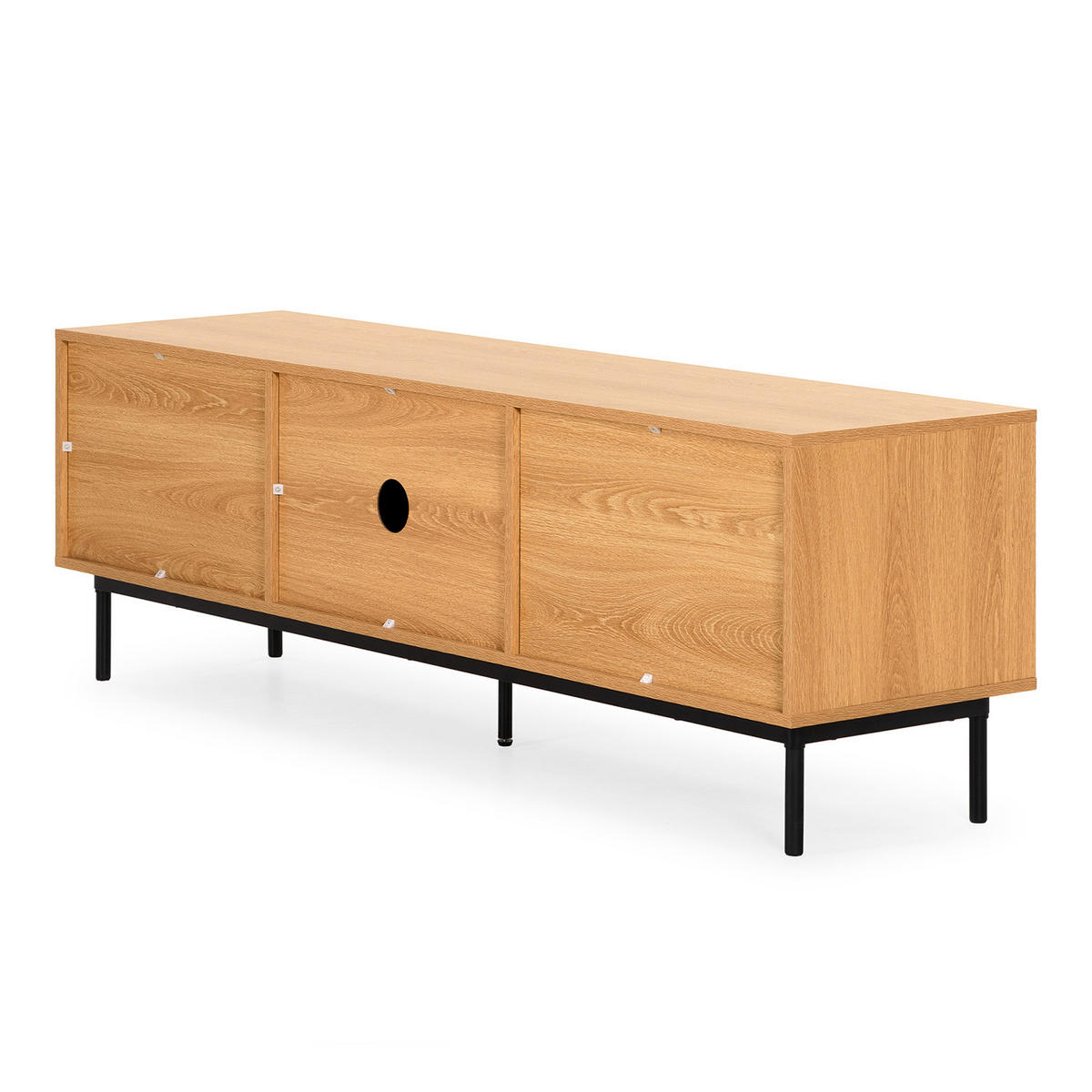 COMODĂ TV Florida cu 3 uși, aspect de stejar - culoare lemn stejar, compozit lemnos (160/50/40cm) - VS Venta-stock