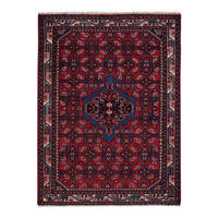 ORIENTTEPPICH handgeknüpft Assadabad Rot 143/108 cm Schurwolle - Rot, Textil (108/143cm) - Looma