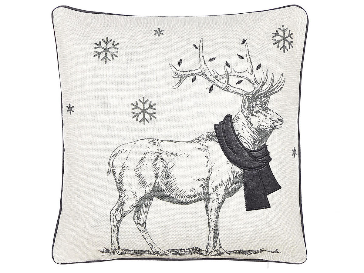 DEKOKISSEN 2er-Set Cremeweiß 45/45 cm Sven - Ecru, Textil (45/45cm) - Beliani
