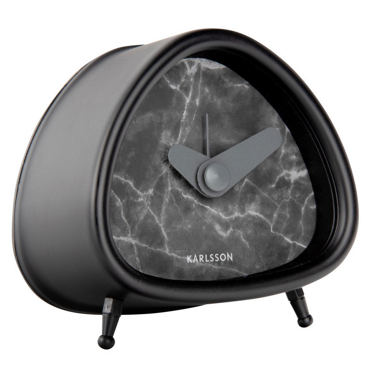 WECKER Marmor - Schwarz, Metall (8.5/8.5/5.5cm)