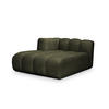 SOFAELEMENT Links Chenille Stoff Grün - Schwarz/Olivgrün, Holzwerkstoff/Kunststoff (179/70/113cm) - Makamii