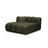 SOFAELEMENT Links Chenille Stoff Grün - Schwarz/Olivgrün, Holzwerkstoff/Kunststoff (179/70/113cm) - Makamii
