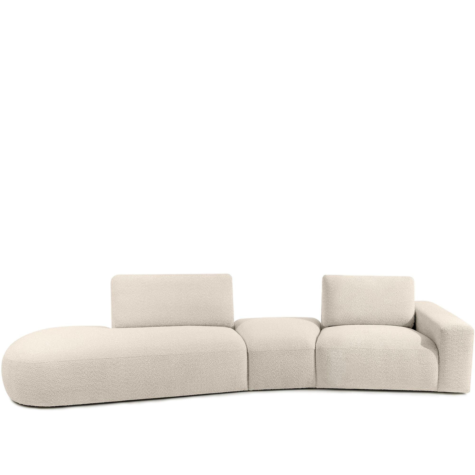 4-SITZER ECKSOFA ZUCCO Boucle links, Beige - Beige, Textil (350/84/105cm) - KONSIMO®
