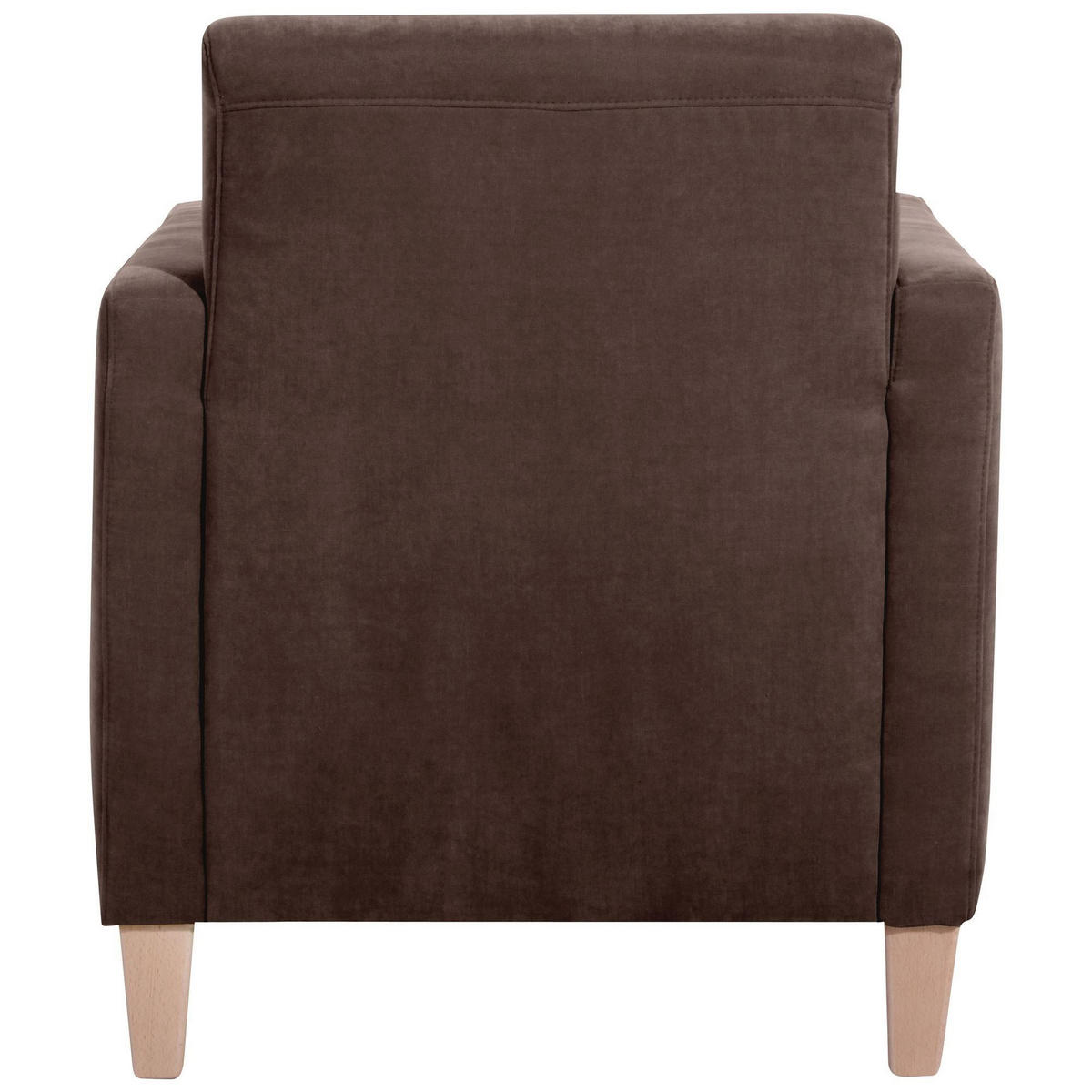 SESSEL Karol Bezug Veloursstoff Buche natur / braun - Braun, Kunststoff (71/81/70cm) - 58aufmkessel