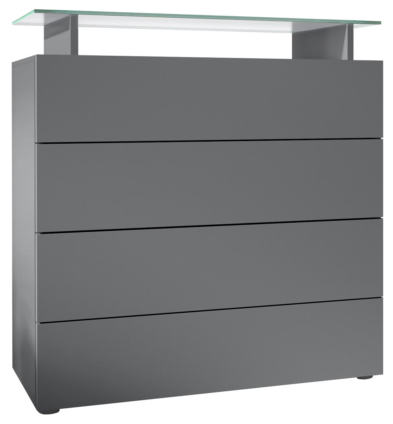 KOMMODE Pavos Anthrazit matt - Anthrazit, Holzwerkstoff (76/80/33cm) - Vladon