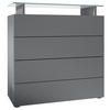 KOMMODE Pavos Anthrazit matt - Anthrazit, Holzwerkstoff (76/80/33cm) - Vladon