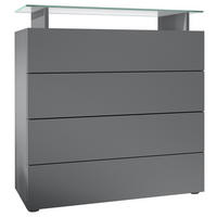 KOMMODE Pavos Anthrazit matt - Anthrazit, Holzwerkstoff (76/80/33cm) - Vladon