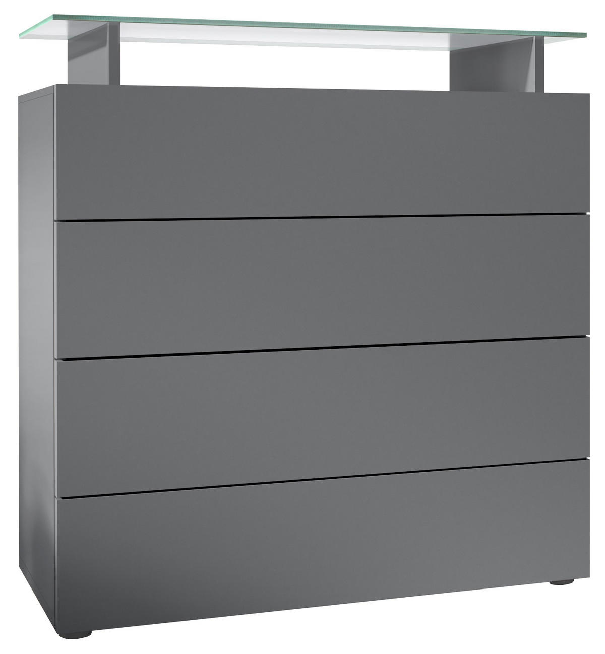 KOMMODE Pavos Anthrazit matt - Anthrazit, Holzwerkstoff (76/80/33cm) - Vladon