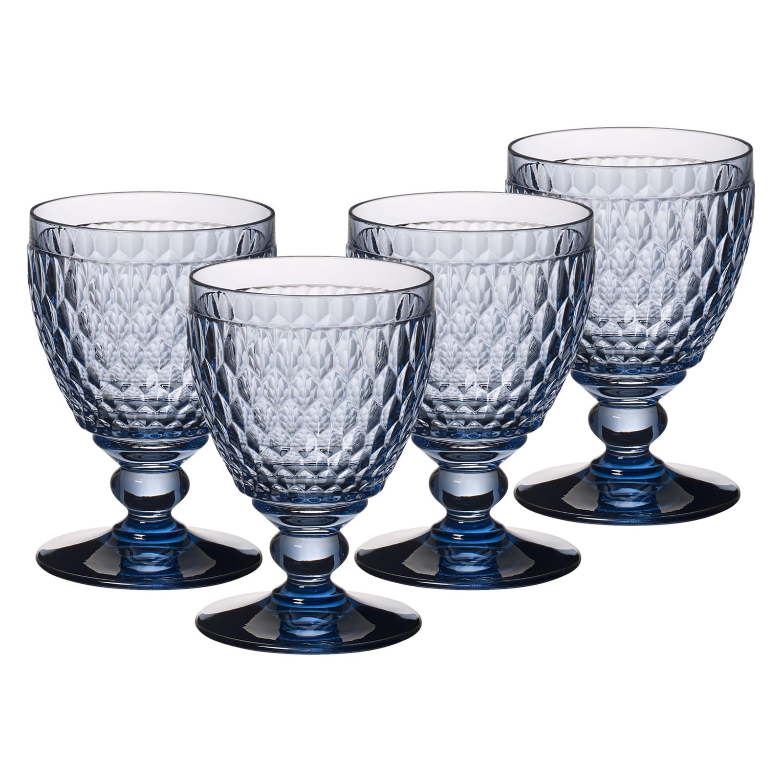 WASSERGLÄSER Boston Coloured Blau 400 ml 4er Set - Blau, Glas (0.4L) - Villeroy & Boch