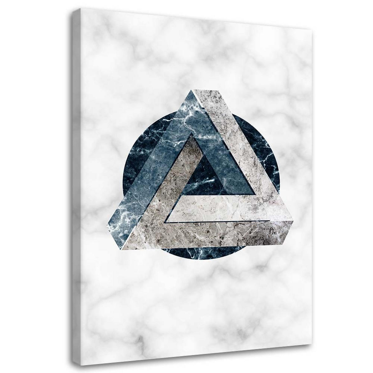 LEINWANDBILD Geometrische Abstraktion - Marmor - Grau, Textil (80/120cm) - Feeby