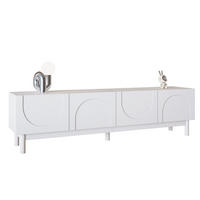TV-SCHRANK mit 4 Türen 169 x 34 x 45,5 cm Weiß - Weiß, Holzwerkstoff (35/45.5/169cm) - Beauniv