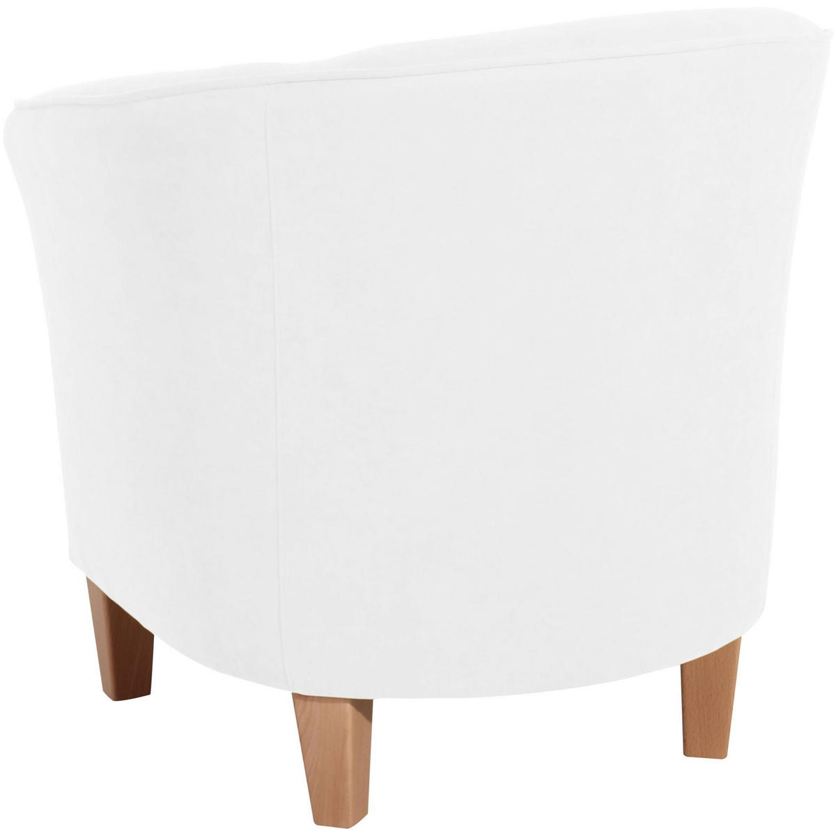 SESSEL Karine Bezug Veloursstoff Buche natur / creme - Weiß, Kunststoff (70/74/70cm) - 58aufmkessel