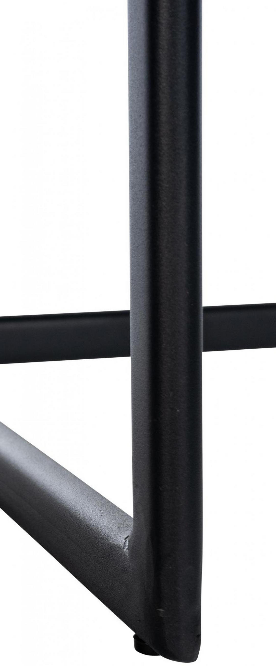 BARHOCKER Stoff Dunkelgrau - Dunkelgrau/Schwarz, Textil/Metall (40/96/50cm) - CLP