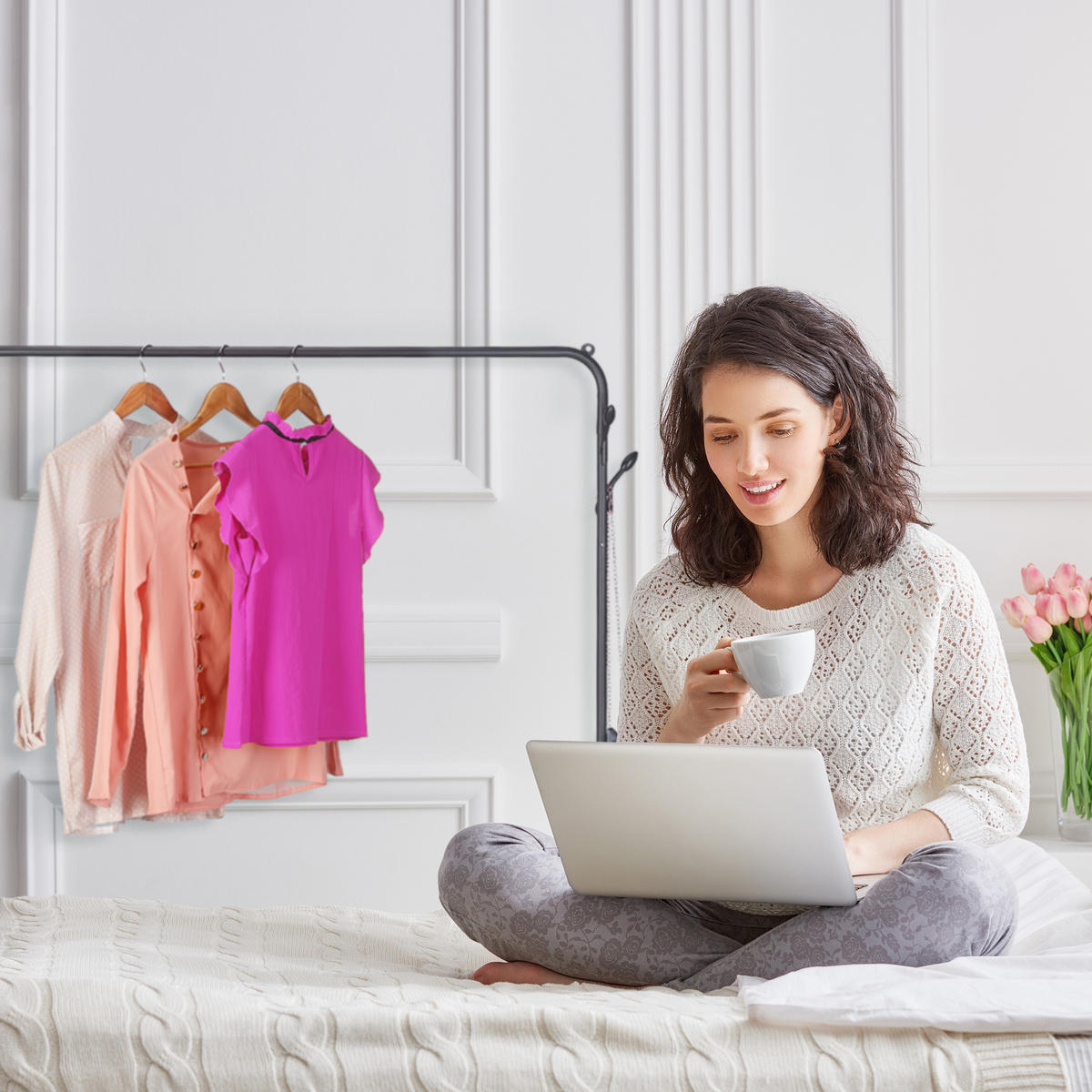 KLEIDERSTÄNDER - Schwarz, Kunststoff/Metall (132/145/44cm) - Relaxdays