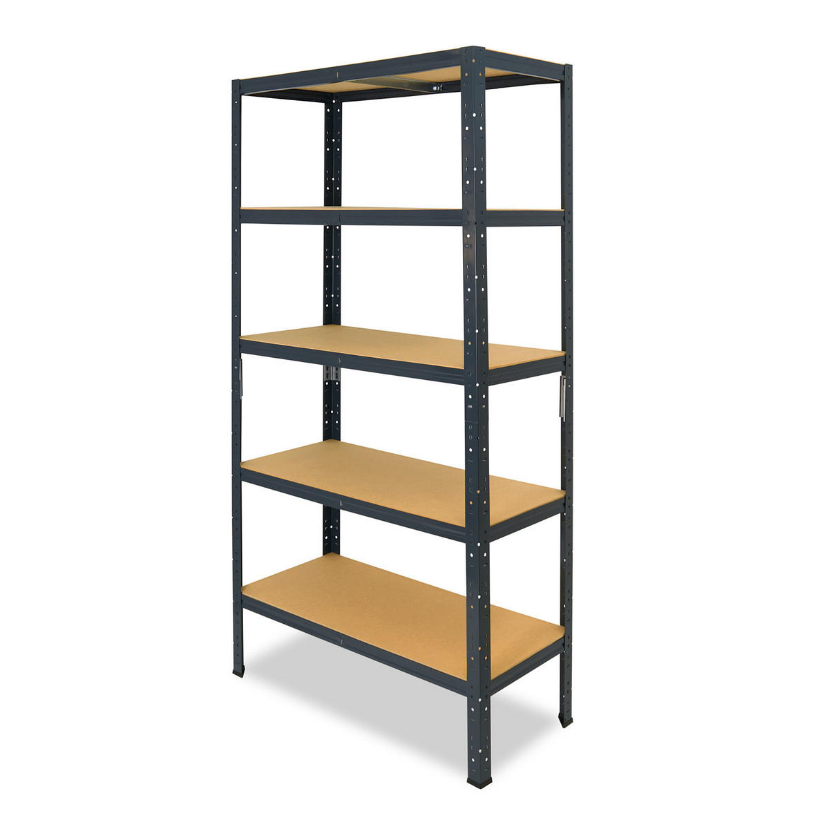 SCHWERLASTREGAL HOME 200x50x45 cm in anthrazit mit 5 Böden und 175 kg Traglast pro Boden - Anthrazit, Metall (50/200/45cm) - shelfplaza