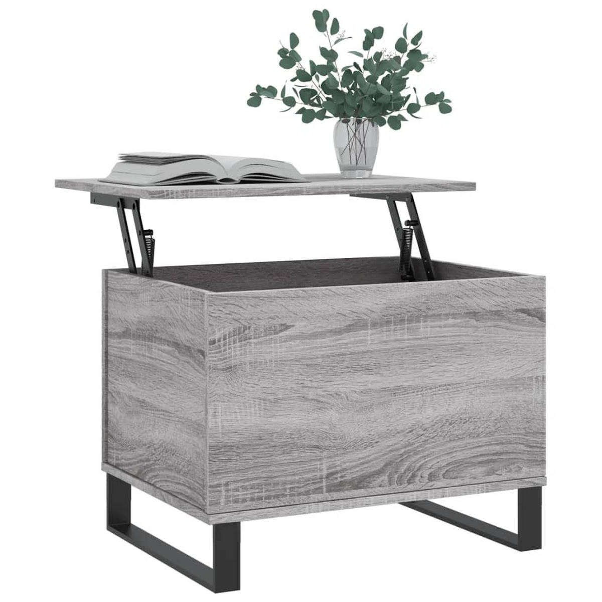 COUCHTISCH Grau Sonoma 60x44,5x45 cm Holzwerkstoff - Grau, Holzwerkstoff (44.5/60/45cm) - furnicato