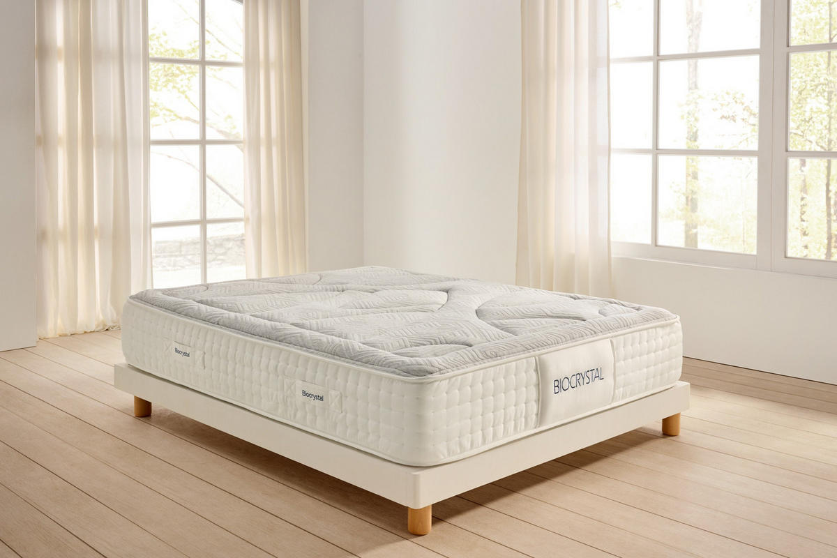 MATRATZE Biocrystal Gold Spring - 140X200 cm - Grau, Textil (140/200cm) - Moonia