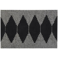 KURZFLOR-TEPPICH Bathinda 230/160 cm - Schwarz, Textil (160/230cm) - Beliani