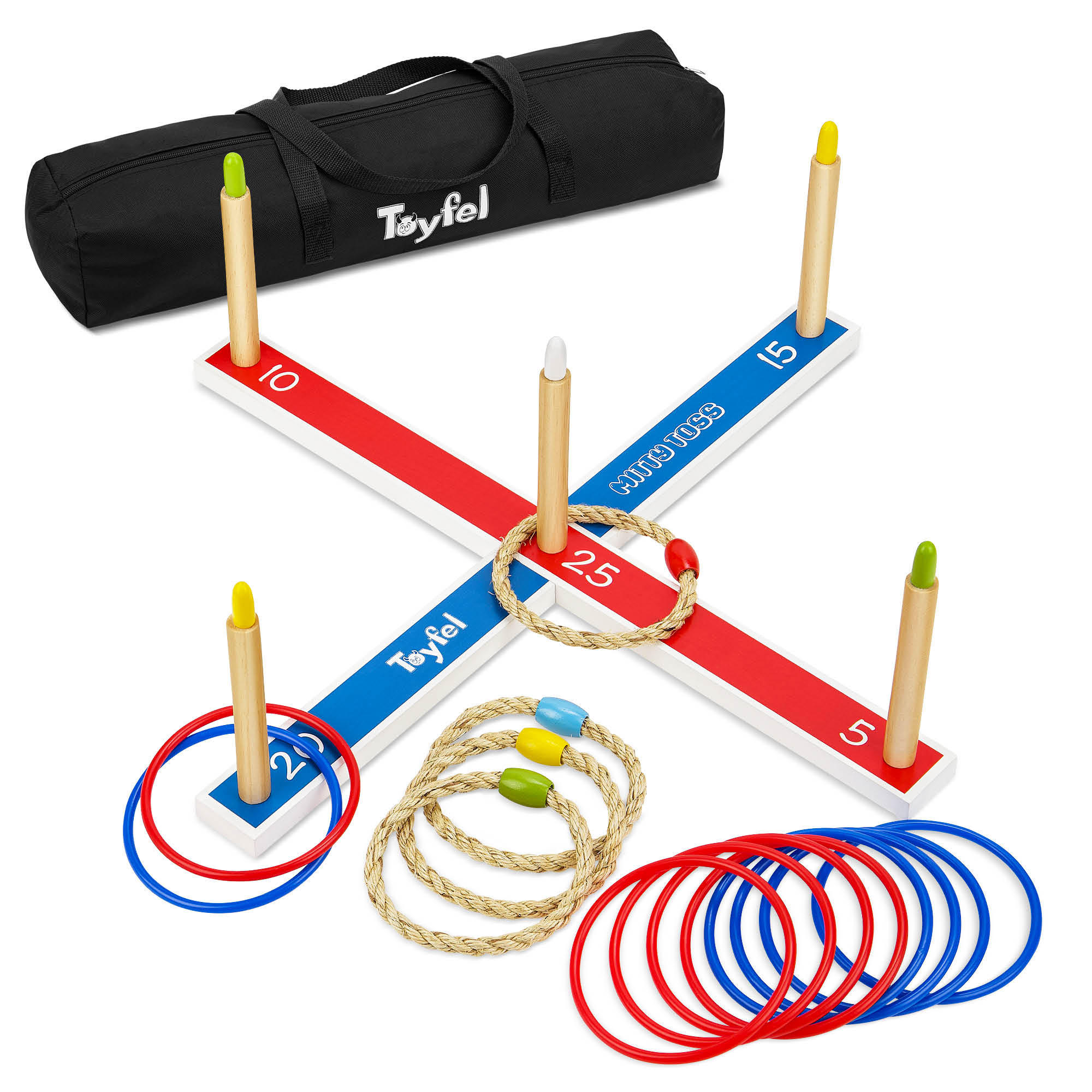 WURFSPIEL Mitty Toss XL - Multicolor, Holz (5/60cm) - Toyfel