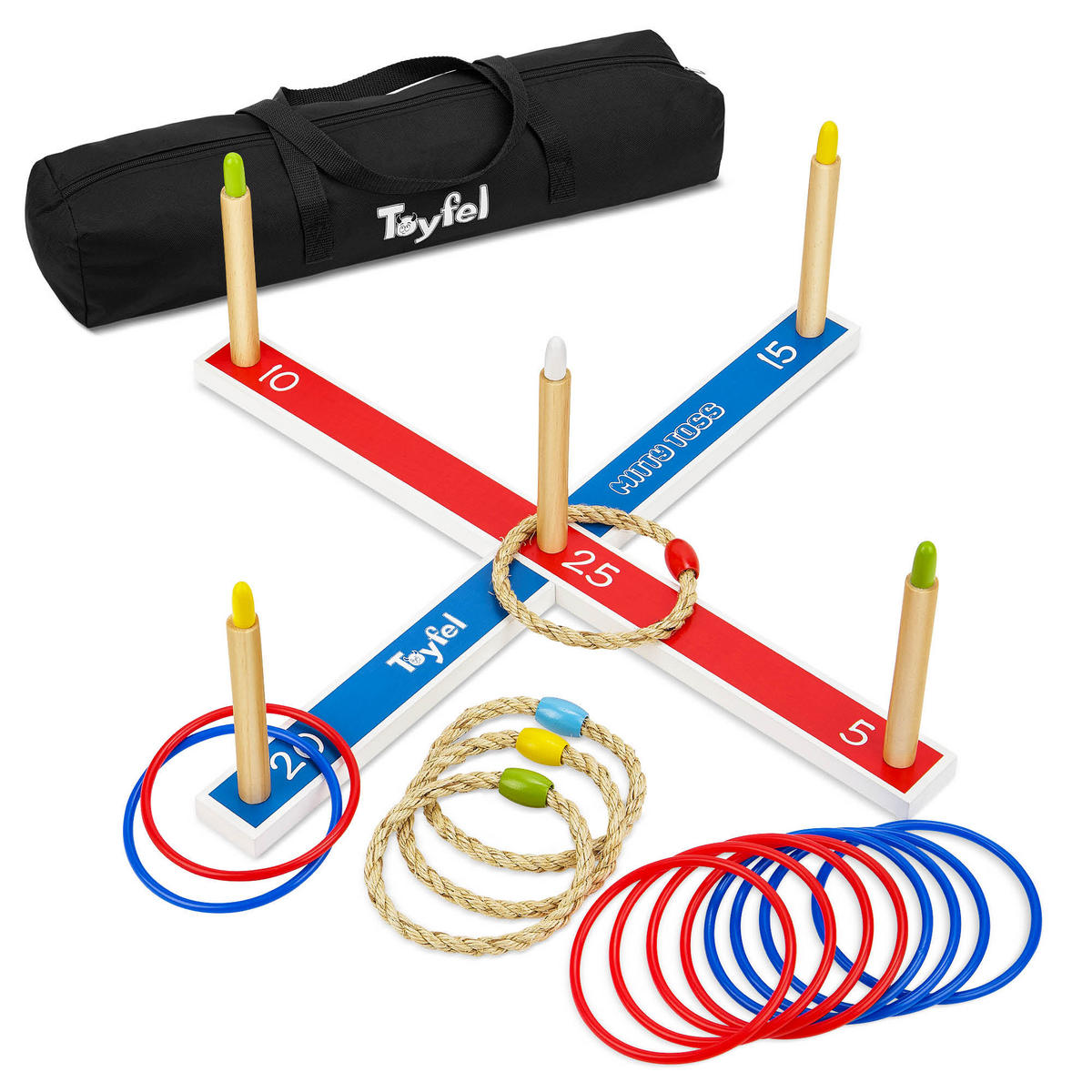 WURFSPIEL Mitty Toss XL - Multicolor, Holz (5/60cm) - Toyfel