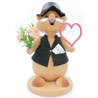 RAUCHFIGUR Hamster Romantiker 24 cm - Multicolor, Holz (15/1/0.1cm)